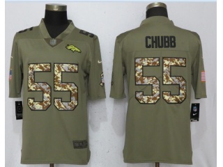 Denver Broncos 55 Bradley Chubb Jersey Olive Camo Salute To Service Limited