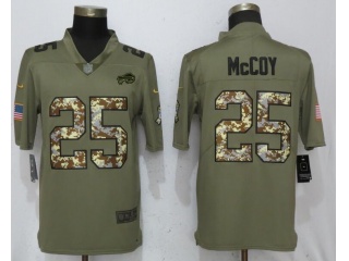 Baffalo Bills 25 LeSean McCoy Jersey Olive Camo Salute To Service Limited