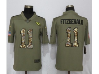 Arizona Cardinals 11 Larry Fitzgerald Jersey Olive Camo Salute To Service Limited