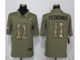 Arizona Cardinals 11 Larry Fitzgerald Jersey Olive Camo Salute To Service Limited