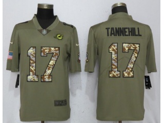 Miami Dolphins 17 Ryan Tannehill Jersey Olive Camo Salute To Service Limited