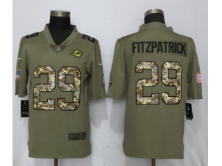 Miami Dolphins 29 Minkah Fitzpatrick Jersey Olive Camo Salute To Service Limited