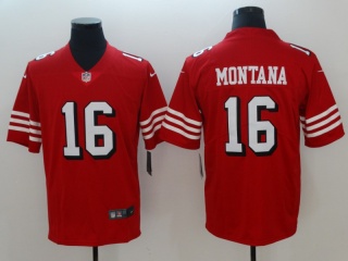San Francisco 49ers #16 Joe Montana 2018 Vapor Untouchable Limited Jersey Red
