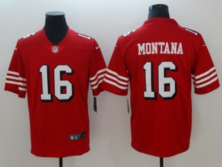 San Francisco 49ers #16 Joe Montana 2018 Vapor Untouchable Limited Jersey Red
