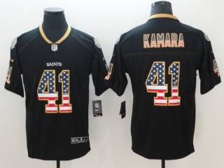 New Orleans Saints #41 Alvin Kamara USA Fashion Vapor Untouchable Limited Jersey Black