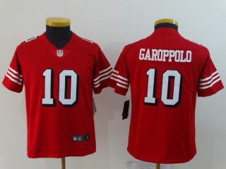 Youth San Francisco 49ers #10 Jimmy Garoppolo 2018 Vapor Untouchable Limited Jersey Red