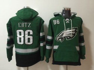 Philadelphia Eagles 86 Zach Ertz Football Hoodie Green