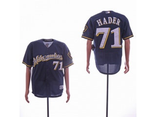 Milwaukee Brewers #71 Josh Hader Cool Base Jerseys Blue