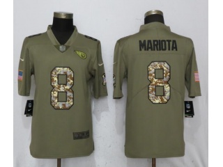 Tennessee Titans 8 Marcus Mariota Jersey Olive Camo Salute to Service Limited