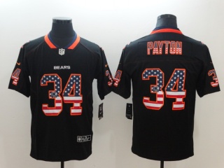 Chicago Bears #34 Walter Payton USA Flag Vapor Untouchable Limited Jersey Black