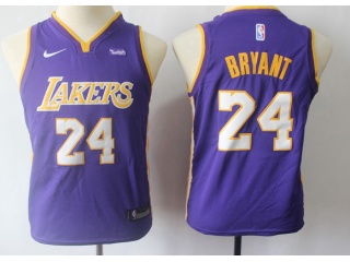 Nike Los Angeles Lakers #24 Kobe Bryant Youth Jersey Purple
