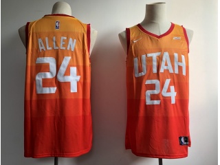 Utah Jazz #24 Grayson Allen Rainbow City Jersey Orange