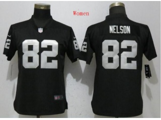 Women Oakland Raiders 82 Jordy Nelson Jersey Black Vapor Untouchable Limited