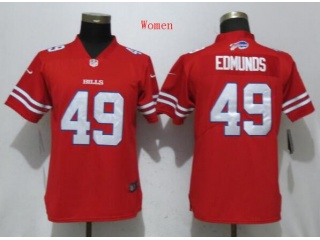 Women Buffalo Bills 49 Tremaine Edmunds Jersey Red Men's Vapor Untouchable Limited