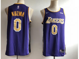 Nike Los Angeles Lakers #0 Kyle Kuzma New Style Basketball Jersey Purple