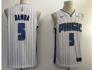 Nike Orlando Magic #5 Mo Bamba Pinstrip Jersey White