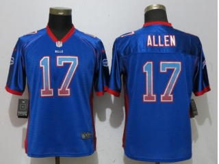 Womens Buffalo Bills 17 Josh Allen Jersey Drift Fashion Bluey Orange