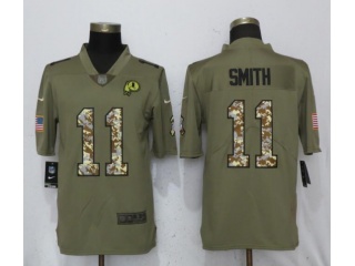 Washington Redskins 11 Alex Smith Jersey Olive/Camo Salute To Service Limited