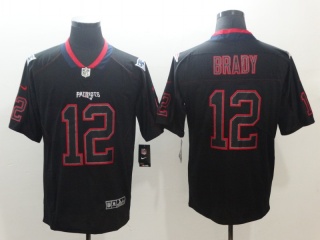 New England Patriots #12 Tom Brady Lights Out Vapor Untouchable Limited Jersey Black