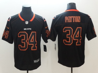 Chicago Bears #34 Walter Payton Lights Out Vapor Untouchable Limited Jersey Black