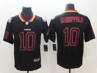 San Francisco 49ers #10 Jimmy Garoppolo Lights Out Vapor Untouchable Limited Jersey Black