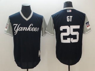 New York Yankees #25 Gleyber Torres GT 2018 Player Weekends Jersey Blue