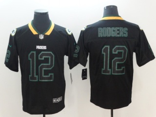 Green Bay Packers #12 Aaron Rodgers Lights Out Untouchable Limited Jersey Black