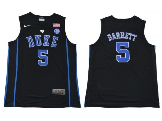Duke Blue Devils #5 R.J. Barrett College Basketball Jersey Black