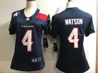 Woman Houston Texans #4 Deshaun Waston Vapor Untouchable New Style Limited Jersey Blue