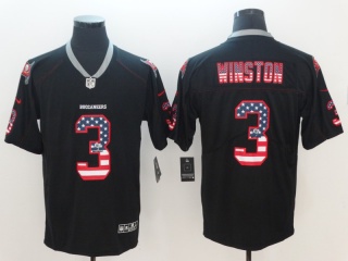 Tampa Bay Buccaneers #3 Jameis Winston Usa Flag Vapor Untouchable Limited Jersey Black