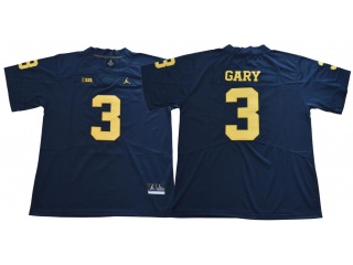 Jordan Brand Michigan Wolverines #3 Rashan Gary Limited Jersey Blue