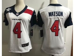 Woman Houston Texans #4 Deshaun Waston Vapor Untouchable New Style Limited Jersey White