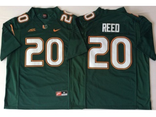 Miami Hurricanes #20 Ed Reed Jersey Green