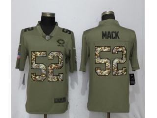 Chicago Bears 52 Khalil Mack Jersey Olive Camo Vapor Limited