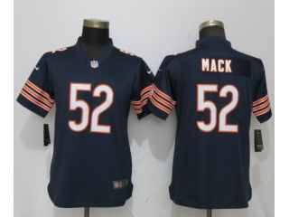Womens Chicago Bears 52 Khalil Mack Jersey Blue Vapor Limited