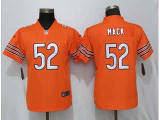 Womens Chicago Bears 52 Khalil Mack Jersey Orange Vapor Limited