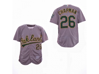 Oakland Athletics 26 Matt Chapman Flex Base Jersey Gray