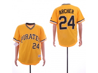 Pittsburgh Pirates #24 Chris Archer Flex Base Jersey Gold