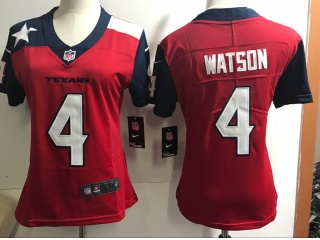 Woman Houston Texans #4 Deshaun Waston Vapor Untouchable New Style Limited Jersey Red