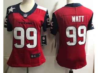 Woman Houston Texans #99 JJ Watt Vapor Untouchable New Style Limited Jersey Red