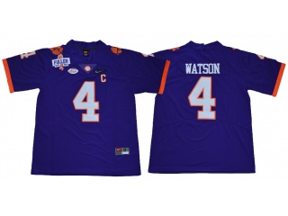 Clemson Tigers #4 DeShaun Watson Vapor Limited Jersey Purple