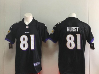 Baltimore Ravens 81 Hayden Hurst Mens Vapor Untouchable Limited Jersey Black