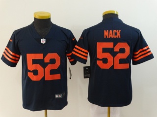 Youth Chicago Bears #52 Khalil Mack Vapor Untouchable Limited Jersey Blue With Orange Number