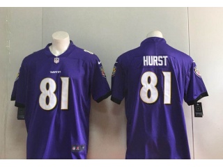 Baltimore Ravens #81 Hayden Hurst Vapor Untouchable Limited Jersey Purple