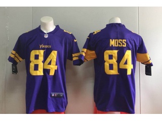 Minnesota Vikings #84 Randy Moss Color Rush Limited Jersey Purple