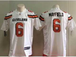 Cleveland Browns #6 Baker Mayfield Game Jersey White