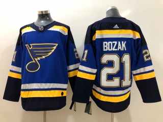 Adidas St.Louis Blues 21 Tyler Bozak Hockey Jersey Blue
