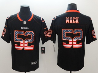 Chicago Bears #52 Khalil Mack USA Flag Fashion Vapor Untouchable Limited Jersey Black