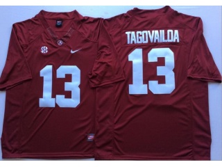 Alabama Crimson Tide #13 Tua Tagovailoa Limited College Football Jersey Red