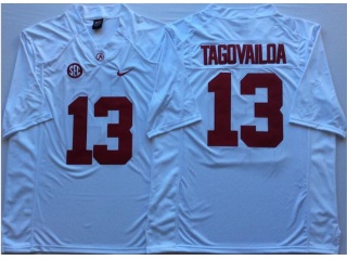 Alabama Crimson Tide #13 Tua Tagovailoa Limited College Football Jersey White